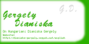 gergely dianiska business card